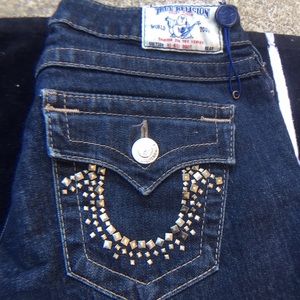 Pair of dark blue , True Religion jeans